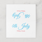 4th Juli onafhankelijkheidsdag voeg naamtekst toe  (Buitenkant ongevouwen)