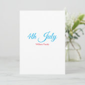 4th Juli onafhankelijkheidsdag voeg naamtekst toe  Kaart (Staand voorkant)