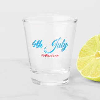 4th Juli onafhankelijkheidsdag voeg naamtekst toe  Shot Glas