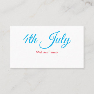 4th Juli onafhankelijkheidsdag voeg naamtekst toe  Visitekaartje