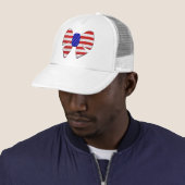 4th July Kleding Amerika Vlag Patriottisch lint Trucker Pet (In situ)