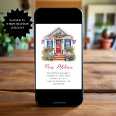 4th July New Address Moving Flat Announcement Card Aankondiging