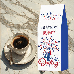 4th July Patriotic BBQ Party Fireworks Family Name