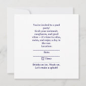 4th July Pool Party with Hippo in Bikini Kaart (Achterkant)