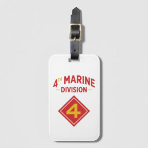 4th Marine Division United States Military Bagagelabel