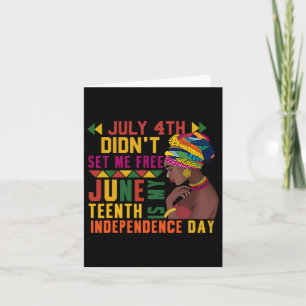4th niet liet me vrij Juneteenth is mijn onafhanke Kaart