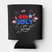 4th of Juli Flamingo Squad Flamingo Lovers Group Blikjeskoeler (Achterkant)