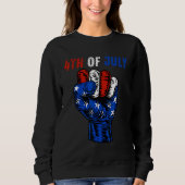4Th Of July 2023 American Flag Retro Family Trui (Voorkant)