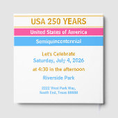 4th of July 2026 USA 250 Years Semiquincentennial  (Verso)