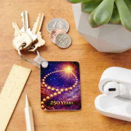 4th of July 50 Stars 250 Years USA Independence Sleutelhanger