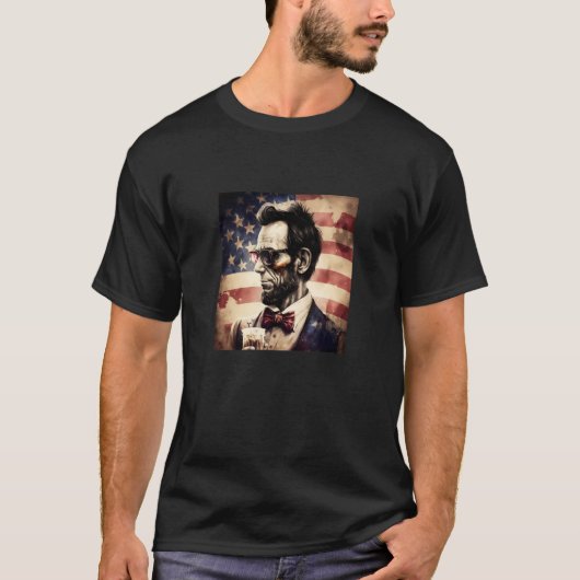 4th Of July Abraham Lincoln_1 T-shirt (Voorkant)