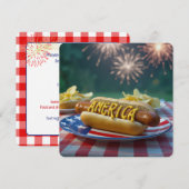 4th of July American Hot Dog Kaart (Voorkant / Achterkant)