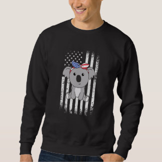 4th Of July American Koala For Kids Cute Usa Koala Trui