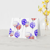4th of July ballonnen groet Kaart (Gele Bloem)