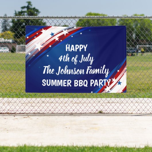  4th of July BBQ Party Banner (Insitu)