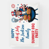  4th of July BBQ Party Banner (Verticaal)