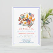 4th of July Breakfast Invitation – Patriotic (Debout devant)