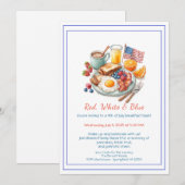 4th of July Breakfast Invitation – Patriotic (Devant / Derrière)