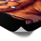 4th Of July Capybara – God Bless America Hat And P Poster (Hoek)