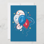 4th of July Celebration Party Patriotic   Kaart (Achterkant)