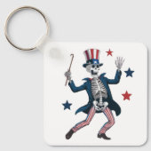 4th of July Dancing Skeleton Sleutelhanger (Voorkant)