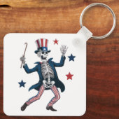 4th of July Dancing Skeleton Sleutelhanger (Achterkant)