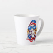 4th Of July Dog Sublimation-66361 Latte Mok (Rechterhoek)