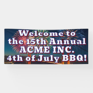  4th of July evenement outdoor banner