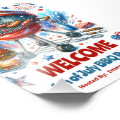 4th of July Familiereünie Bakyard BBq Party Foto Afdruk (Hoek)