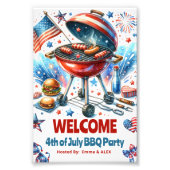 4th of July Familiereünie Bakyard BBq Party Foto Afdruk (Voorkant)