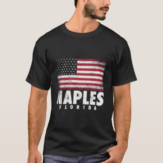 4Th Of July For Naples Florida American Flag T-shirt