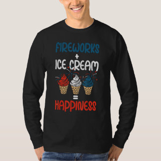 4th of july ice cream usa ice cream patriotic ice  t-shirt