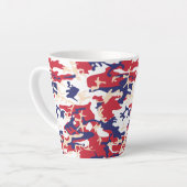 4th of July, Independence day, Camouflage Beige Latte Mok (Linkerhoek)