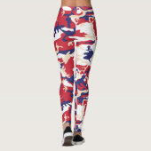 4th of July, Independence day, Camouflage Beige Leggings (Achterkant)