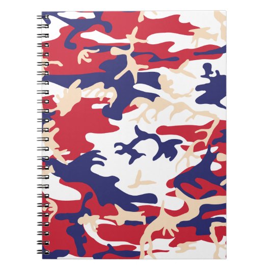 4th of July, Independence day, Camouflage Beige Notitieboek (Voorkant)
