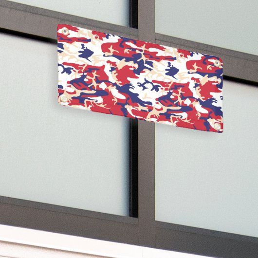 4th of July, Independence day, Camouflage Beige Spandoek (Buitenkant Gebouw)