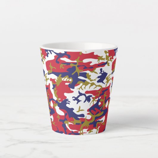 4th of July, Independence day, Camouflage Gold Latte Mok (Voorkant)