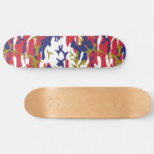 4th of July, Independence day, Camouflage Gold Skateboard (Horizontaal)