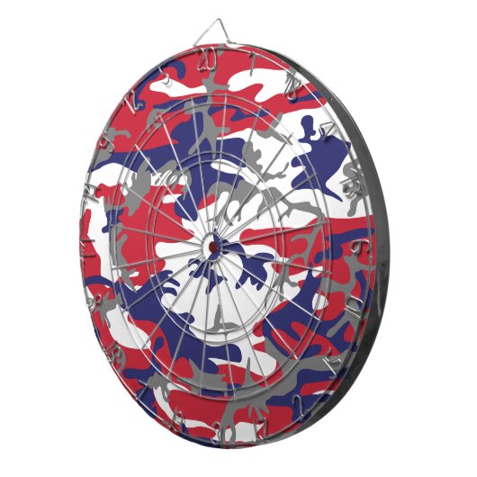 4th of July, Independence day, Camouflage Gray Dartbord (Voorkant Rechts)