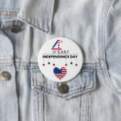 4th of July Independence Day Ronde Button 7,6 Cm (In situ)