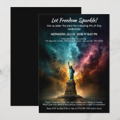 4th of July Invitation – Statue of Liberty  (Devant / Derrière)