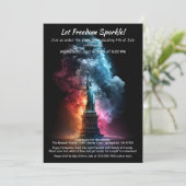 4th of July Invitation – Statue of Liberty  (Debout devant)