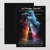 4th of July Invitation – Statue of Liberty  (Devant / Derrière)