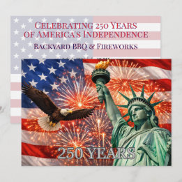 4th of July Liberty Eagle Fireworks USA 250th Kaart