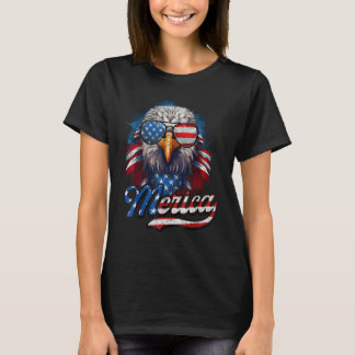 4th of July Merica Eagle USA Flag American Indepen T-shirt