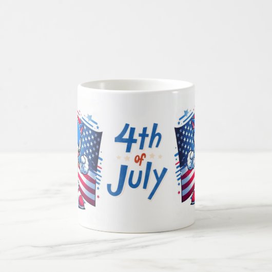 4th of July. Onafhankelijkheidsdag mok, Sonic mok, Koffiemok (Center)