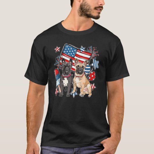 4th Of July Pitbull Dog Independence Day Patriotic T-shirt (Voorkant)