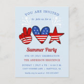 4th of July Pool And Ice Cream Party Invitation Po (Devant)