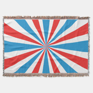 4th Of July Rood, Wit, En Blauw Sunburst Deken