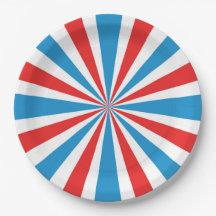 4th Of July Rood, Wit, En Blauw Sunburst